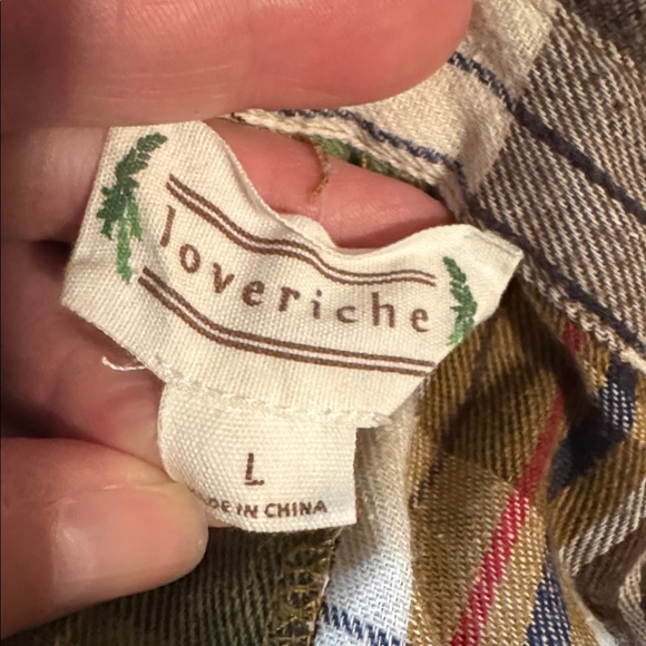 LoveRiche Oversized Plaid Green and Brown Flannel Cut Off Shirt - Picture 8 of 12